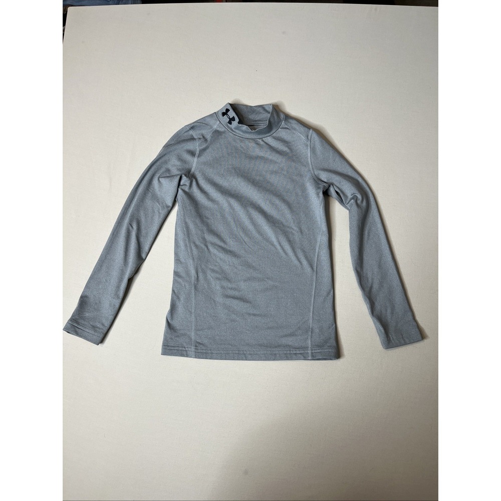Under Armour Youth Gray Cold Gear Long Sleeve Compression Gear Shirt Size XS